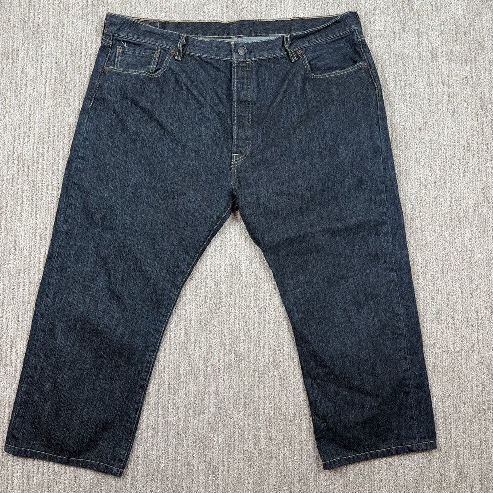 Men's Levi's‎ 501 Blue Jeans 42x24 (hemmed) Dark Wash Straight Leg Button Fly